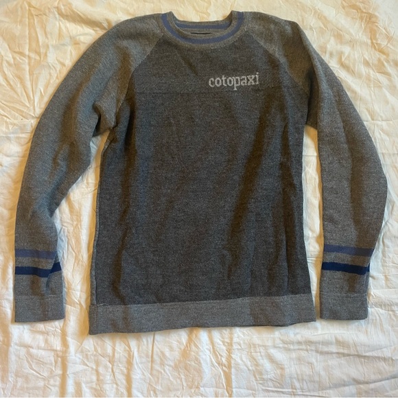 cotopaxi Sweaters - Cotopaxi Crew Neck Wool Gray and Blue Accent Men’s and Women’s Sweater